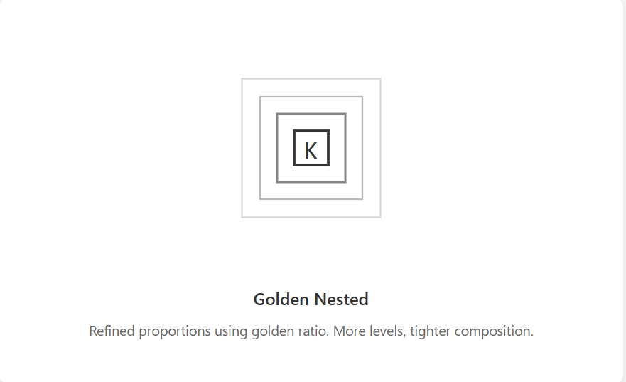 Golden nested frames variant